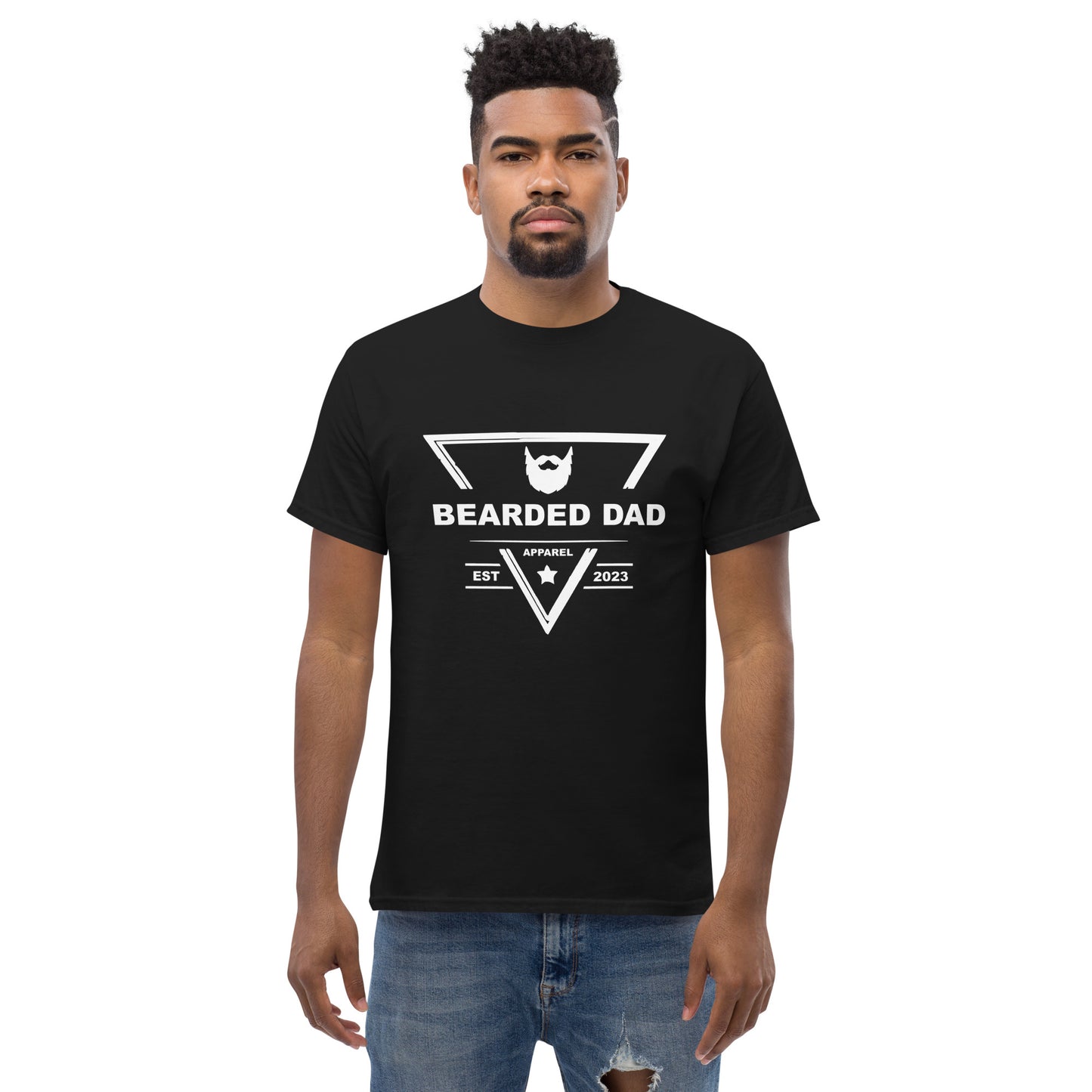 Bearded Dad White Logo - Men's classic tee