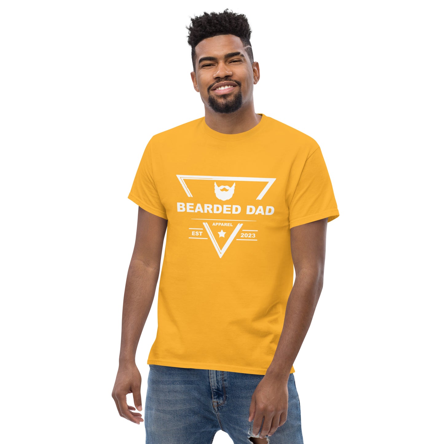 Bearded Dad White Logo - Men's classic tee