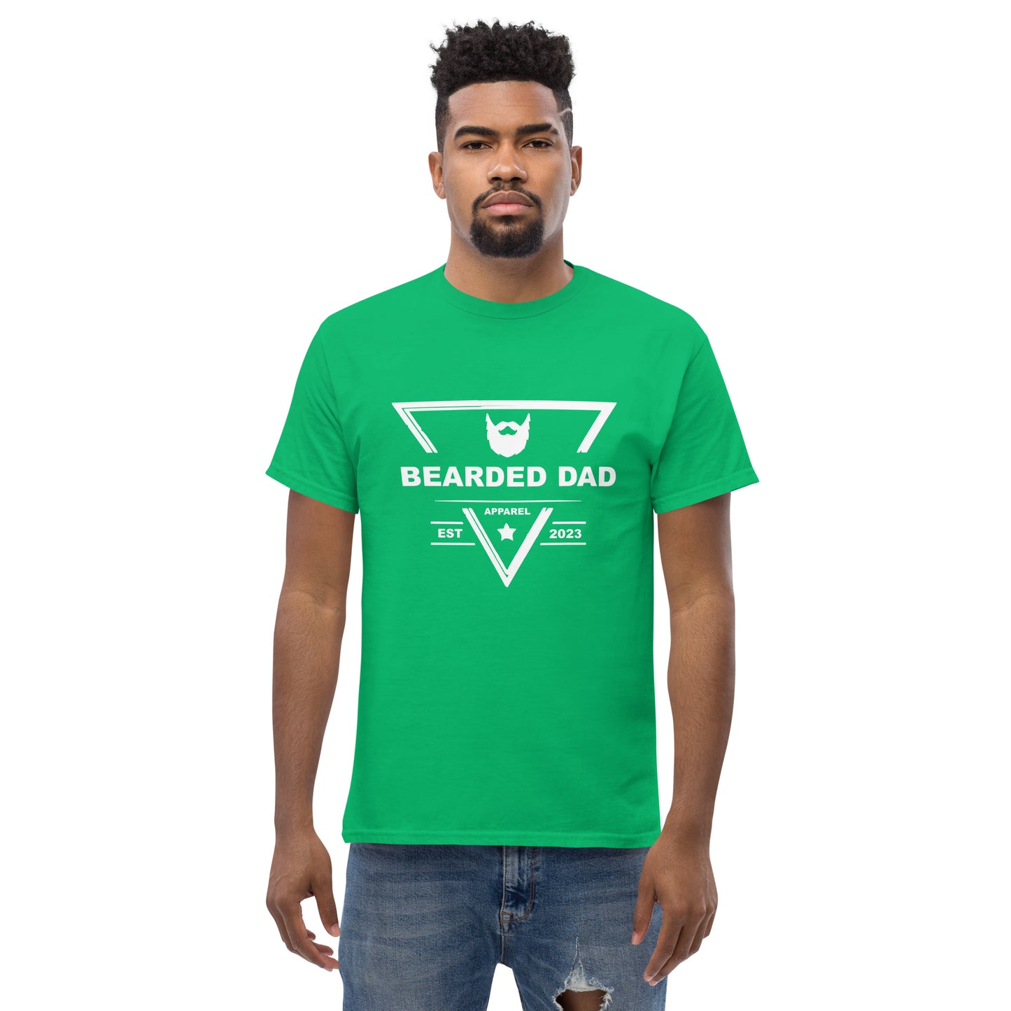 Bearded Dad White Logo - Men's classic tee