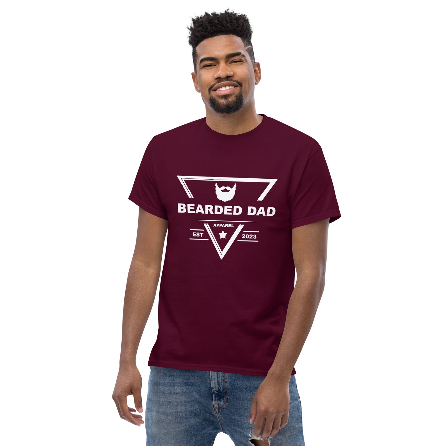 Bearded Dad White Logo - Men's classic tee