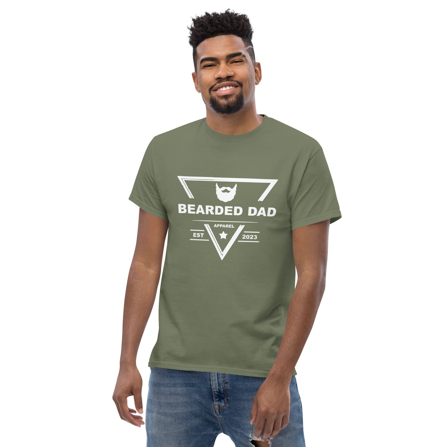 Bearded Dad White Logo - Men's classic tee