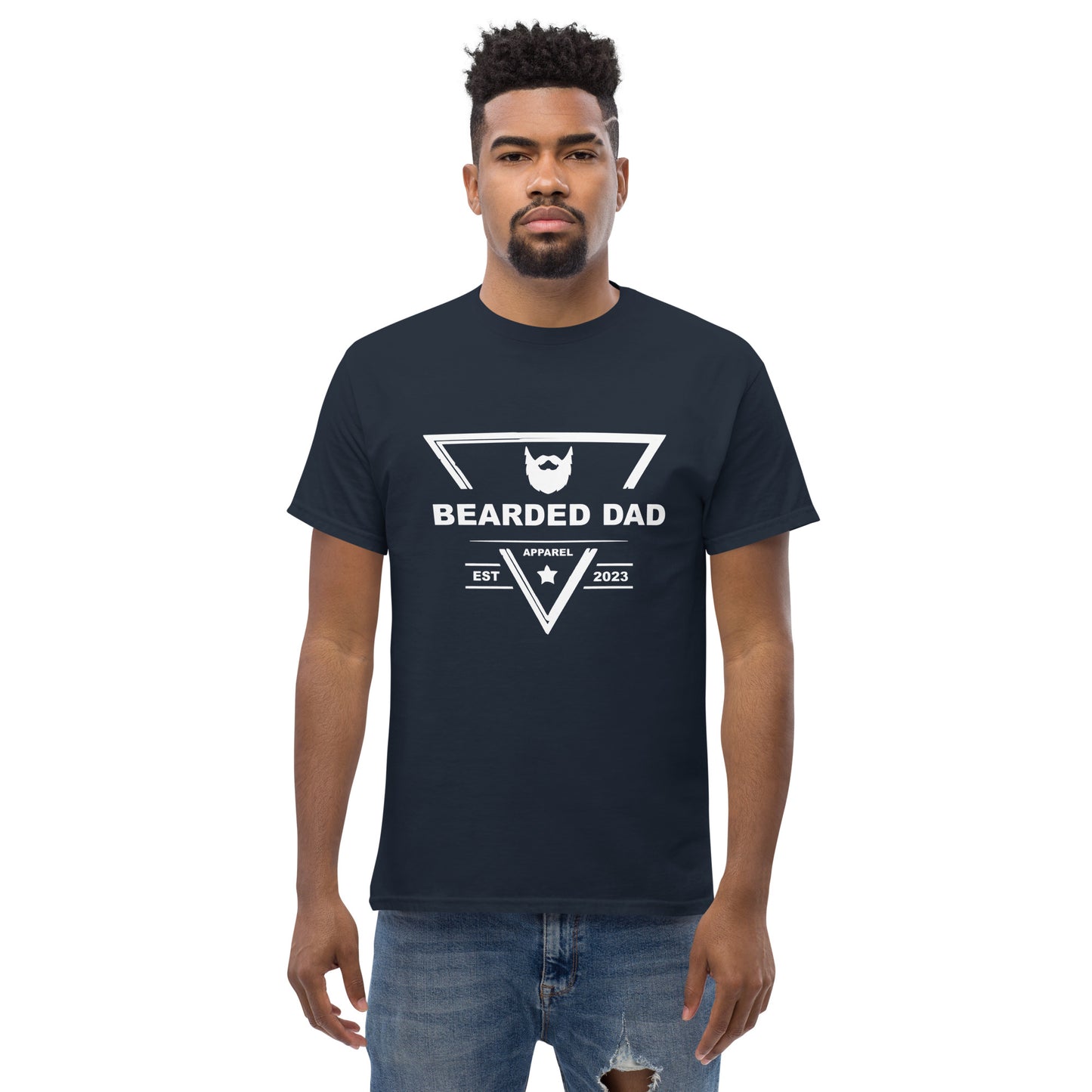 Bearded Dad White Logo - Men's classic tee