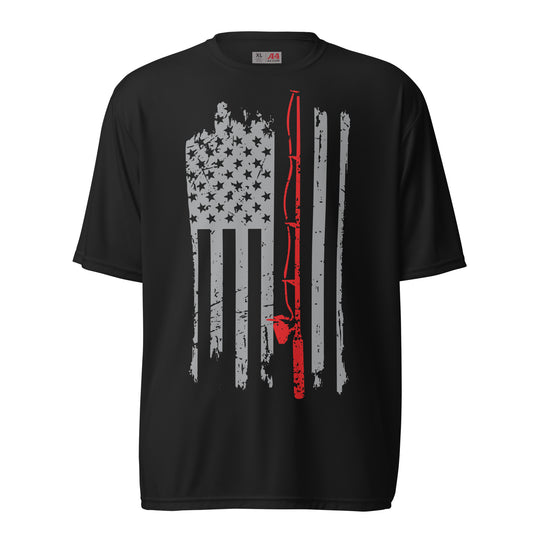 American Flag Fishing Pole T-Shirt