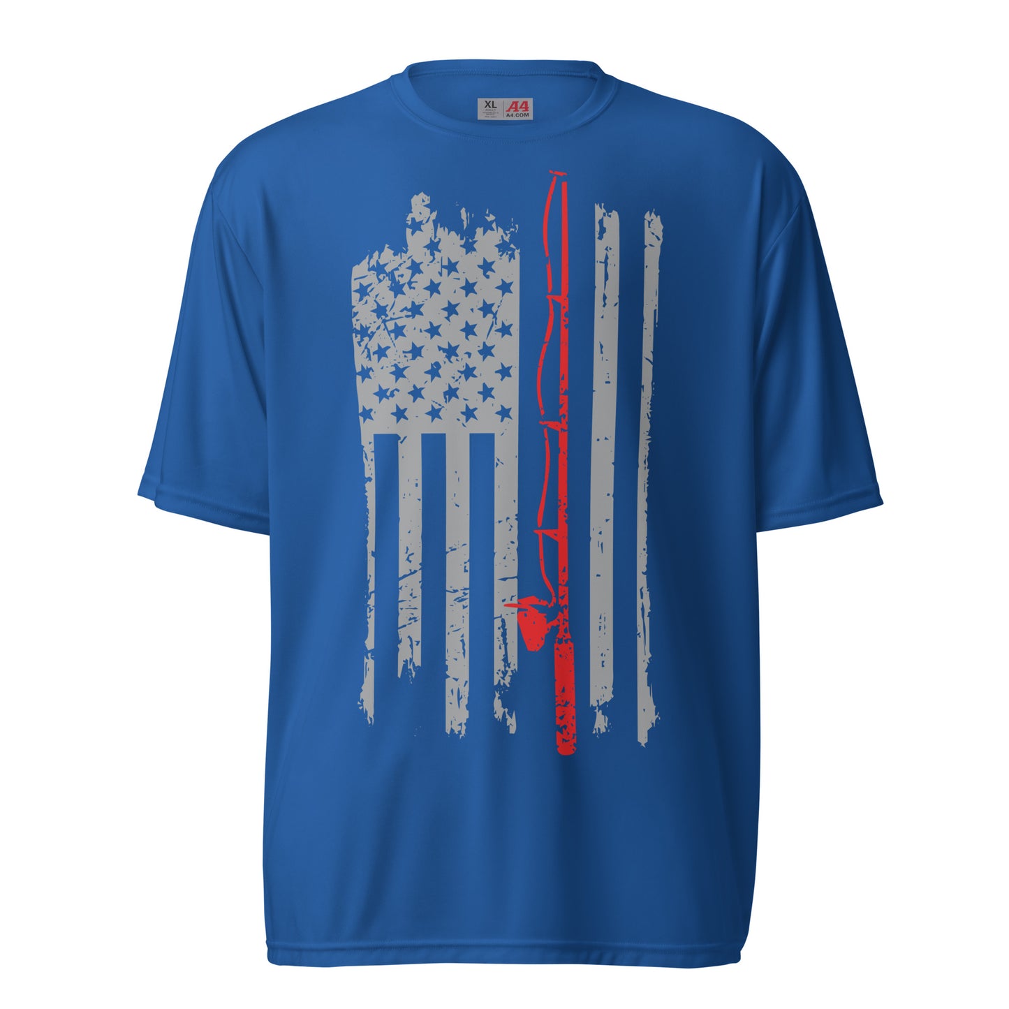 American Flag Fishing Pole T-Shirt